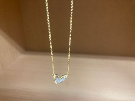 Tiny Treasures Seoul - Petite Butterfly Necklace (Gold) 14