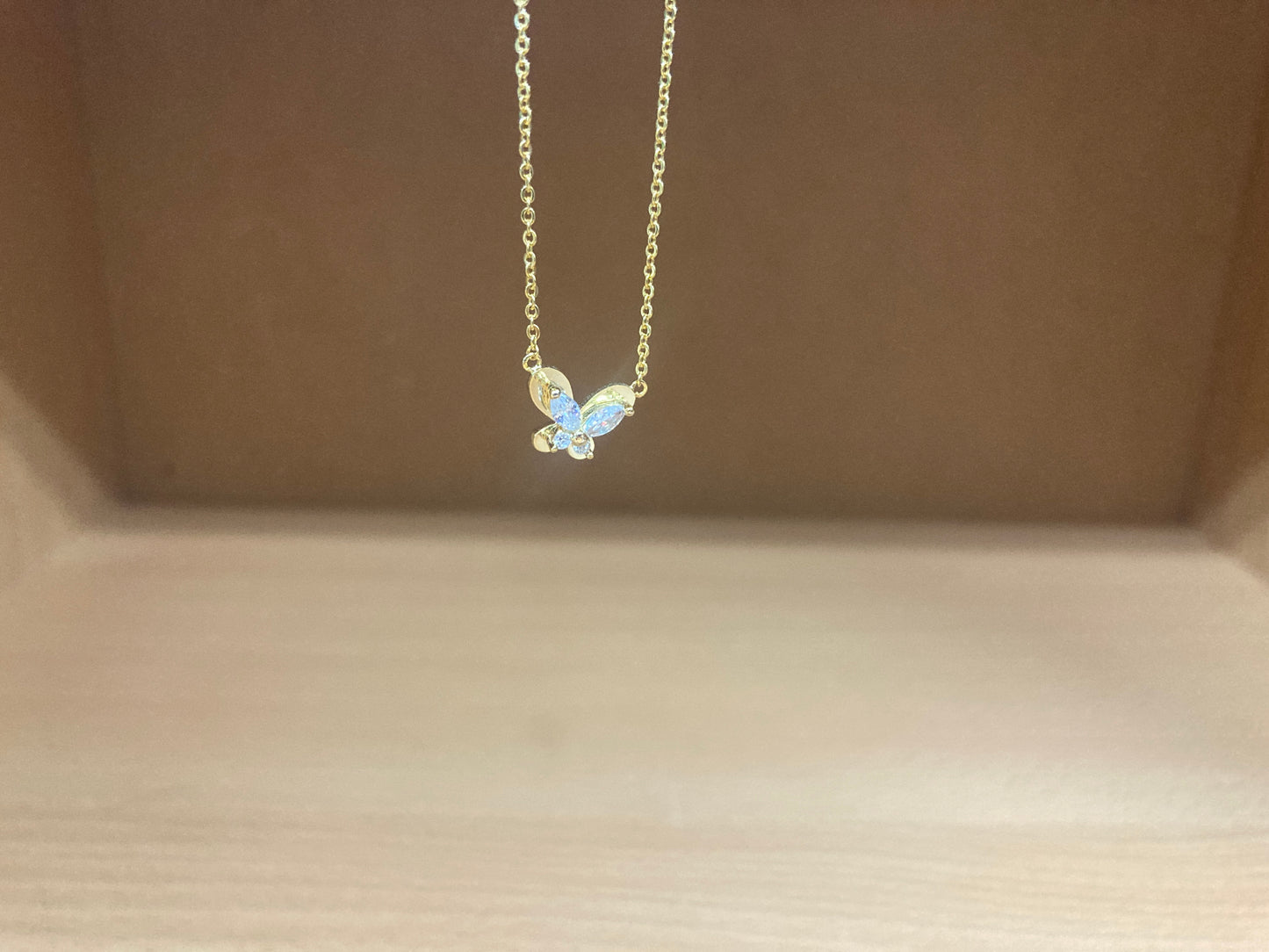 Tiny Treasures Seoul - Petite Butterfly Necklace (Gold) 2