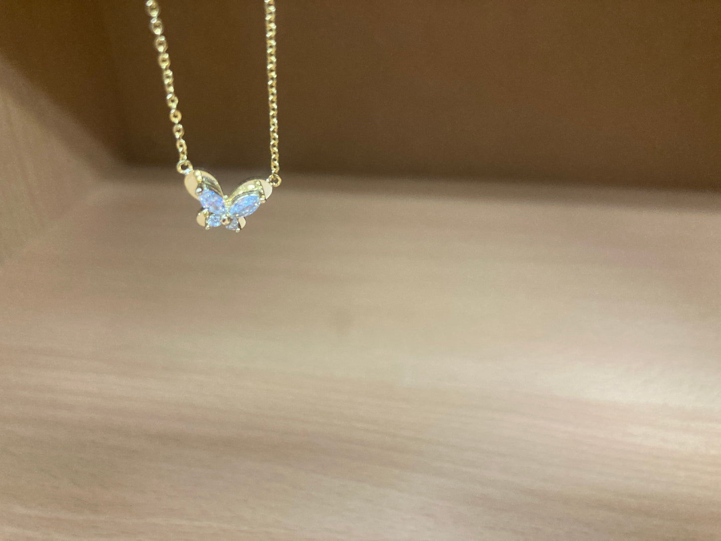 Tiny Treasures Seoul - Petite Butterfly Necklace (Gold) 6