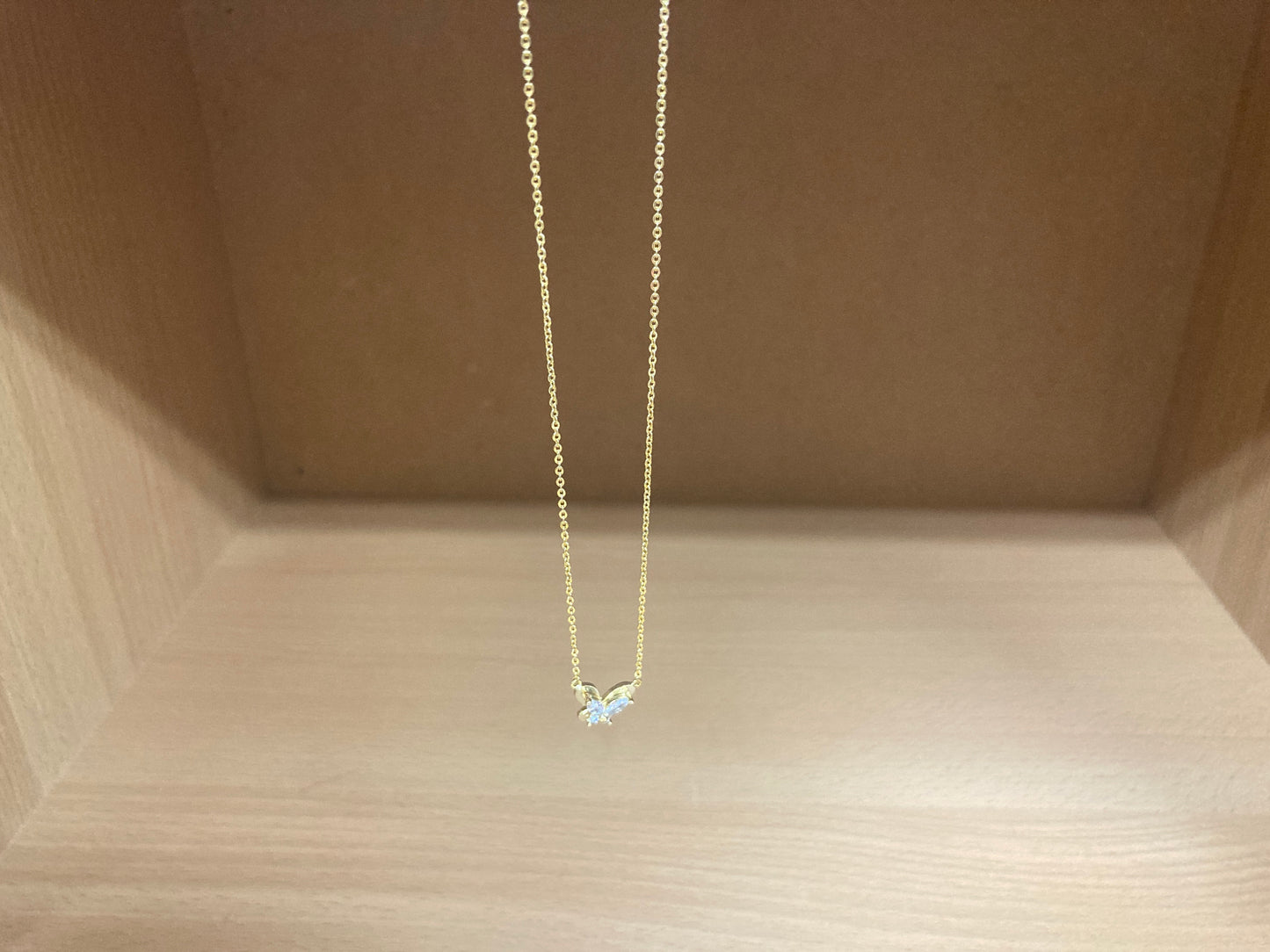 Tiny Treasures Seoul - Petite Butterfly Necklace (Gold) 7