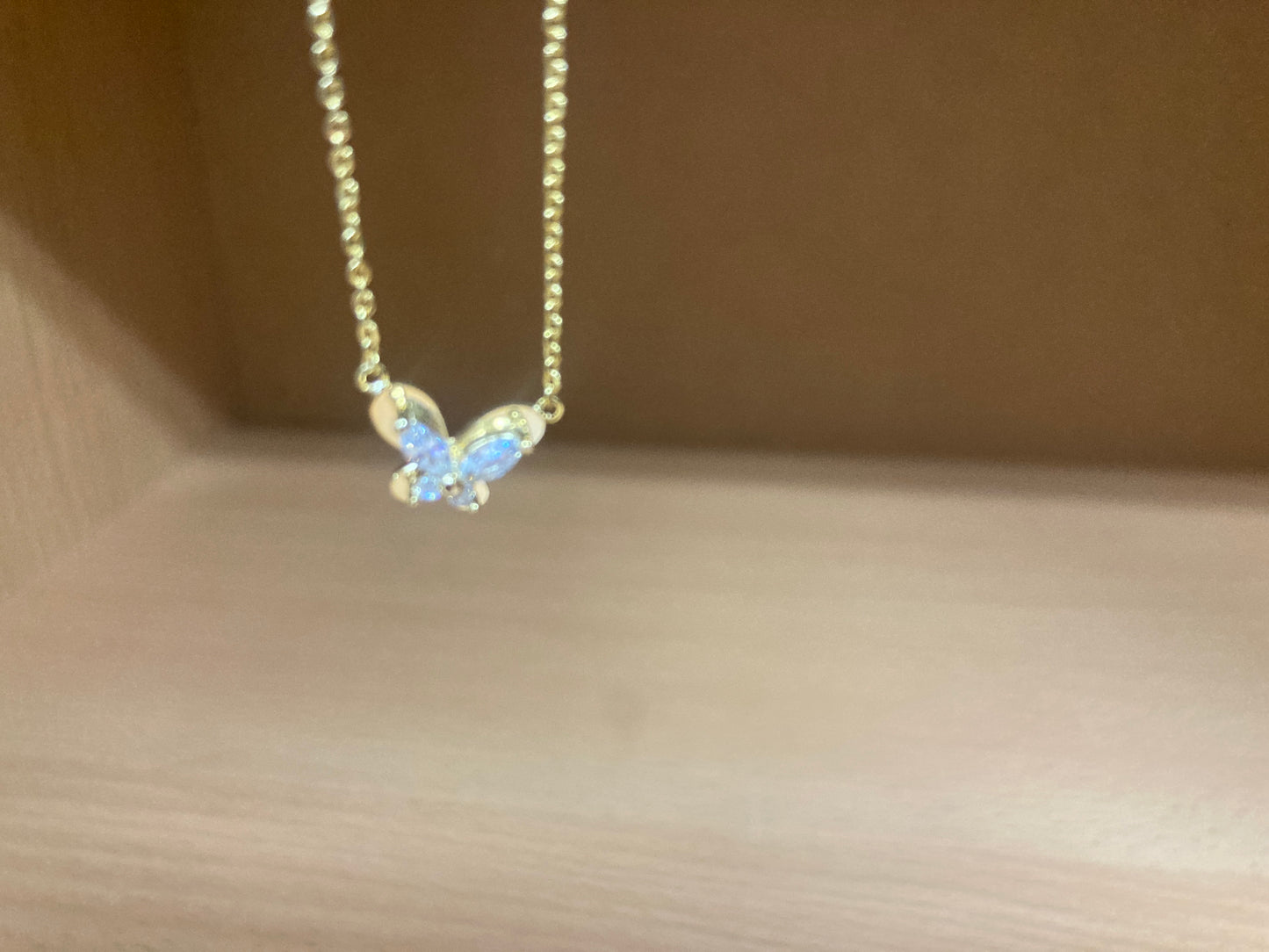Tiny Treasures Seoul - Petite Butterfly Necklace (Gold) 8