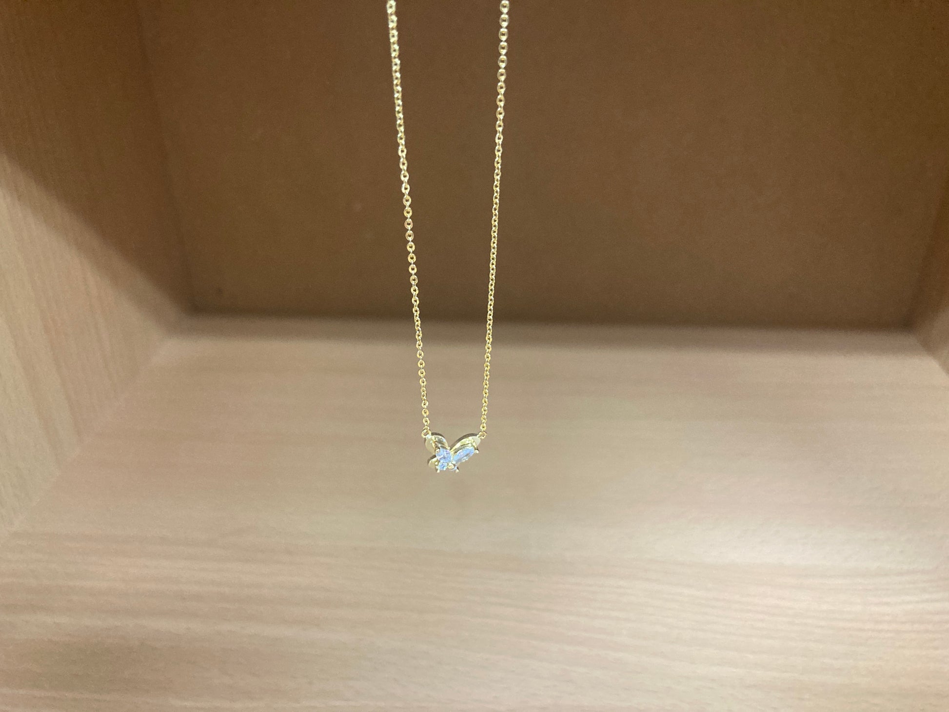 Tiny Treasures Seoul - Petite Butterfly Necklace (Gold) 9