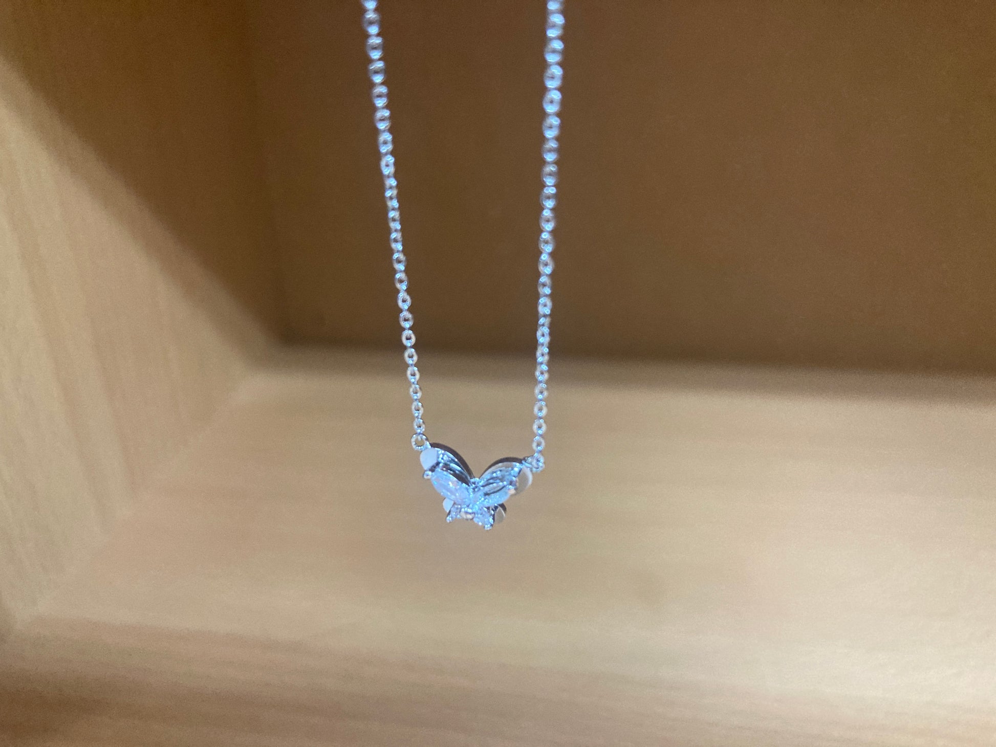 Tiny Treasures Seoul - Petite Butterfly Necklace (Silver) 12