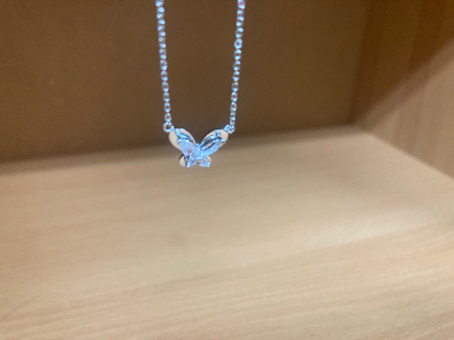 Tiny Treasures Seoul - Petite Butterfly Necklace (Silver) 13