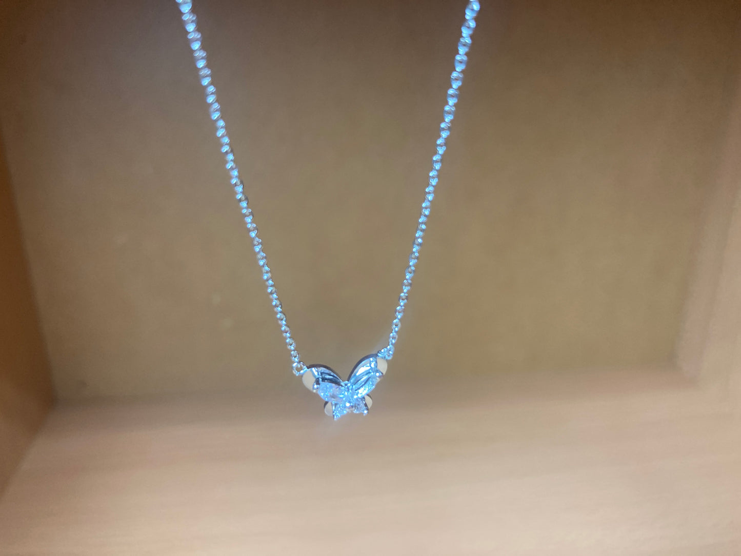 Tiny Treasures Seoul - Petite Butterfly Necklace (Silver) 14
