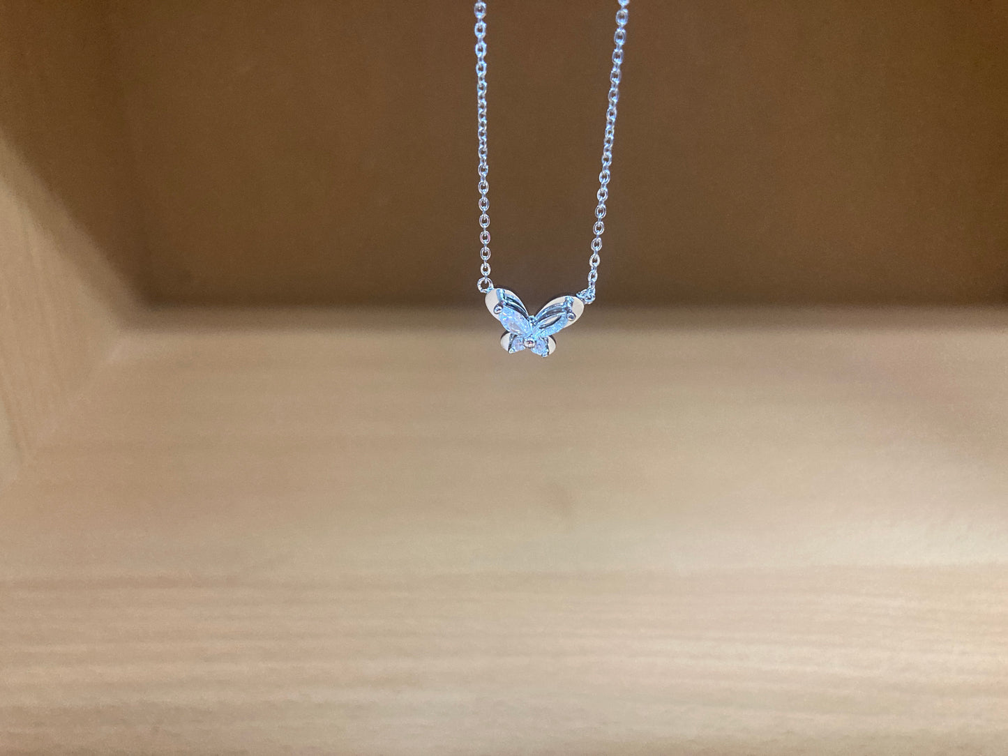 Tiny Treasures Seoul - Petite Butterfly Necklace (Silver) 15
