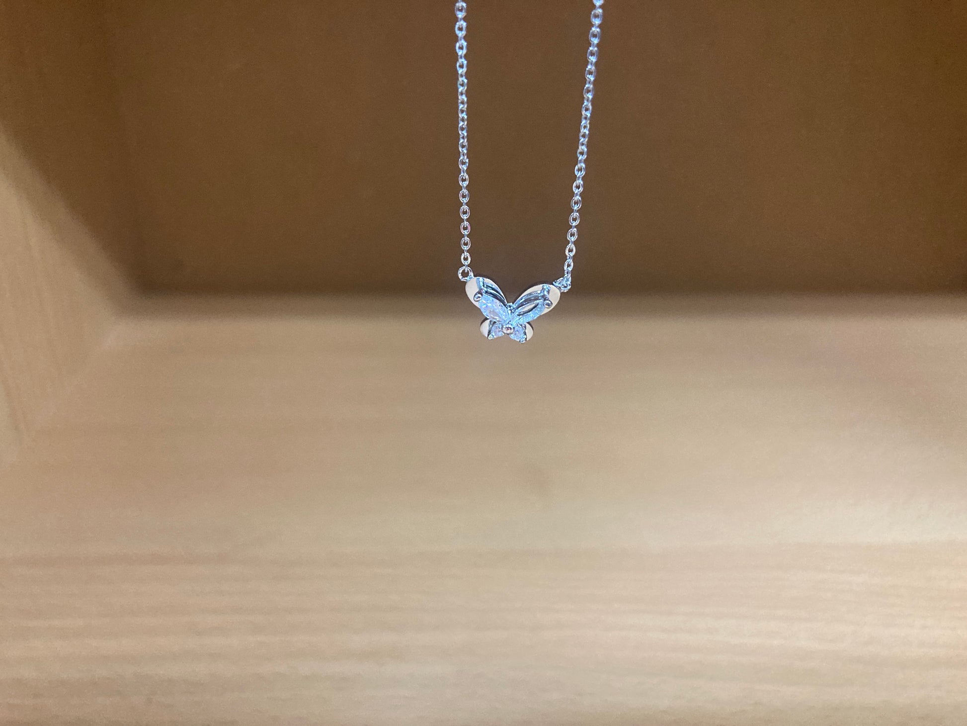 Tiny Treasures Seoul - Petite Butterfly Necklace (Silver) 15