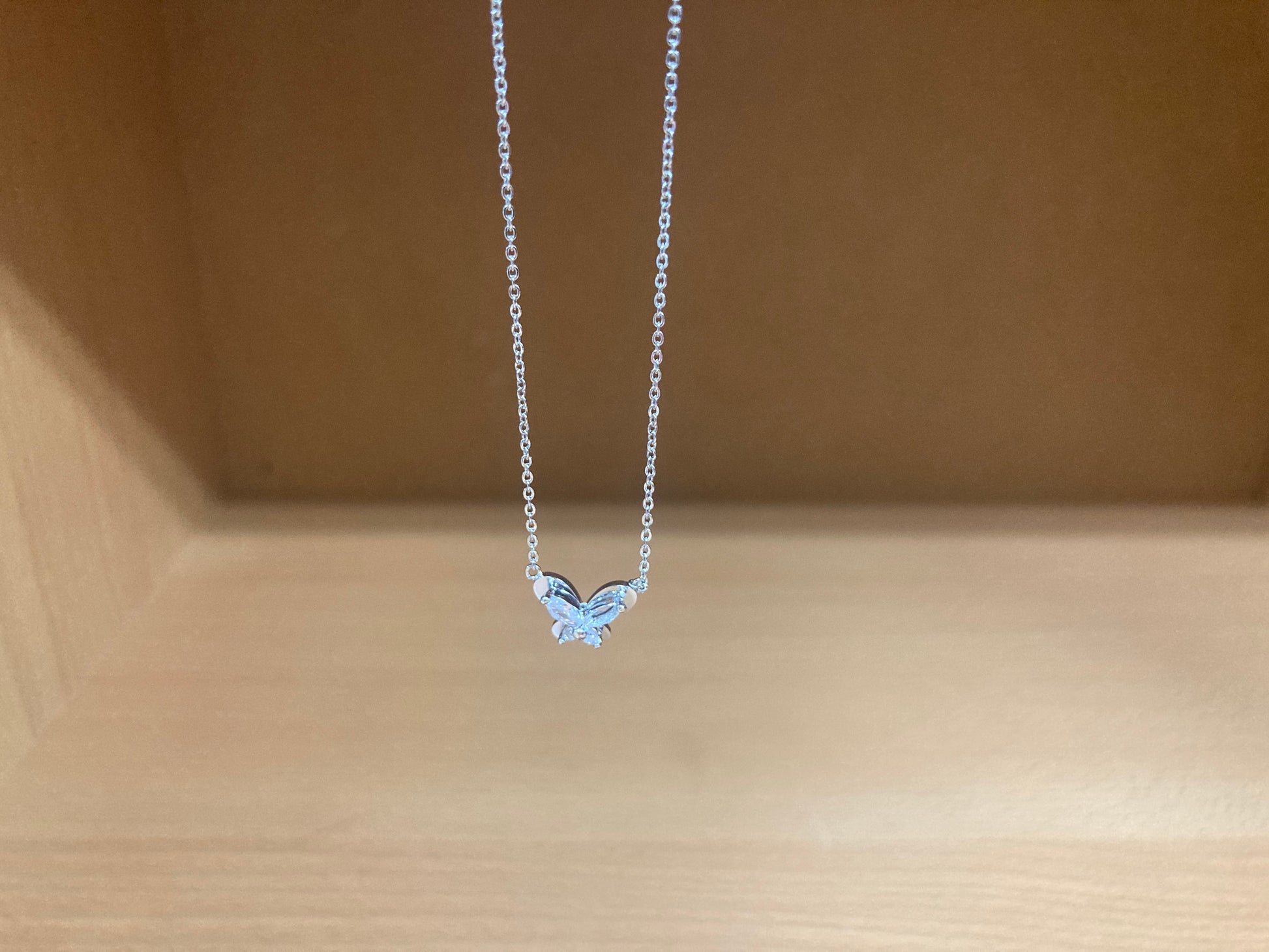 Tiny Treasures Seoul - Petite Butterfly Necklace (Silver) 3