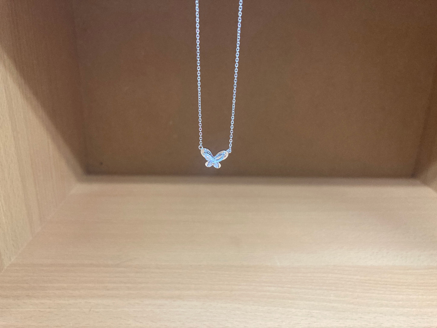 Tiny Treasures Seoul - Petite Butterfly Necklace (Silver) 4