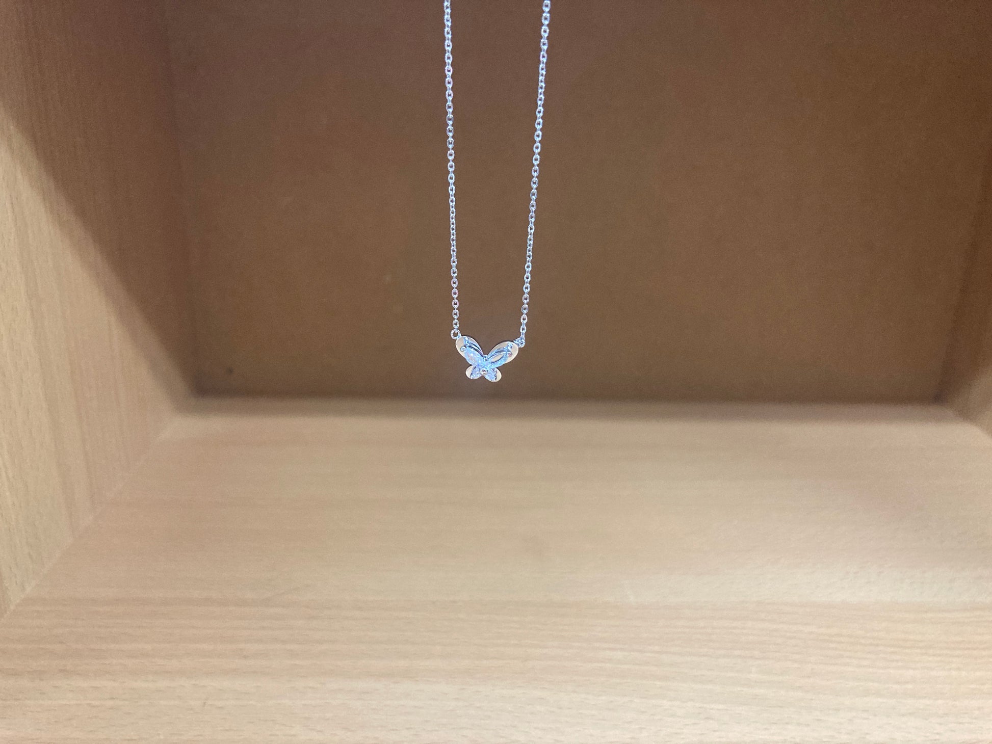 Tiny Treasures Seoul - Petite Butterfly Necklace (Silver) 4