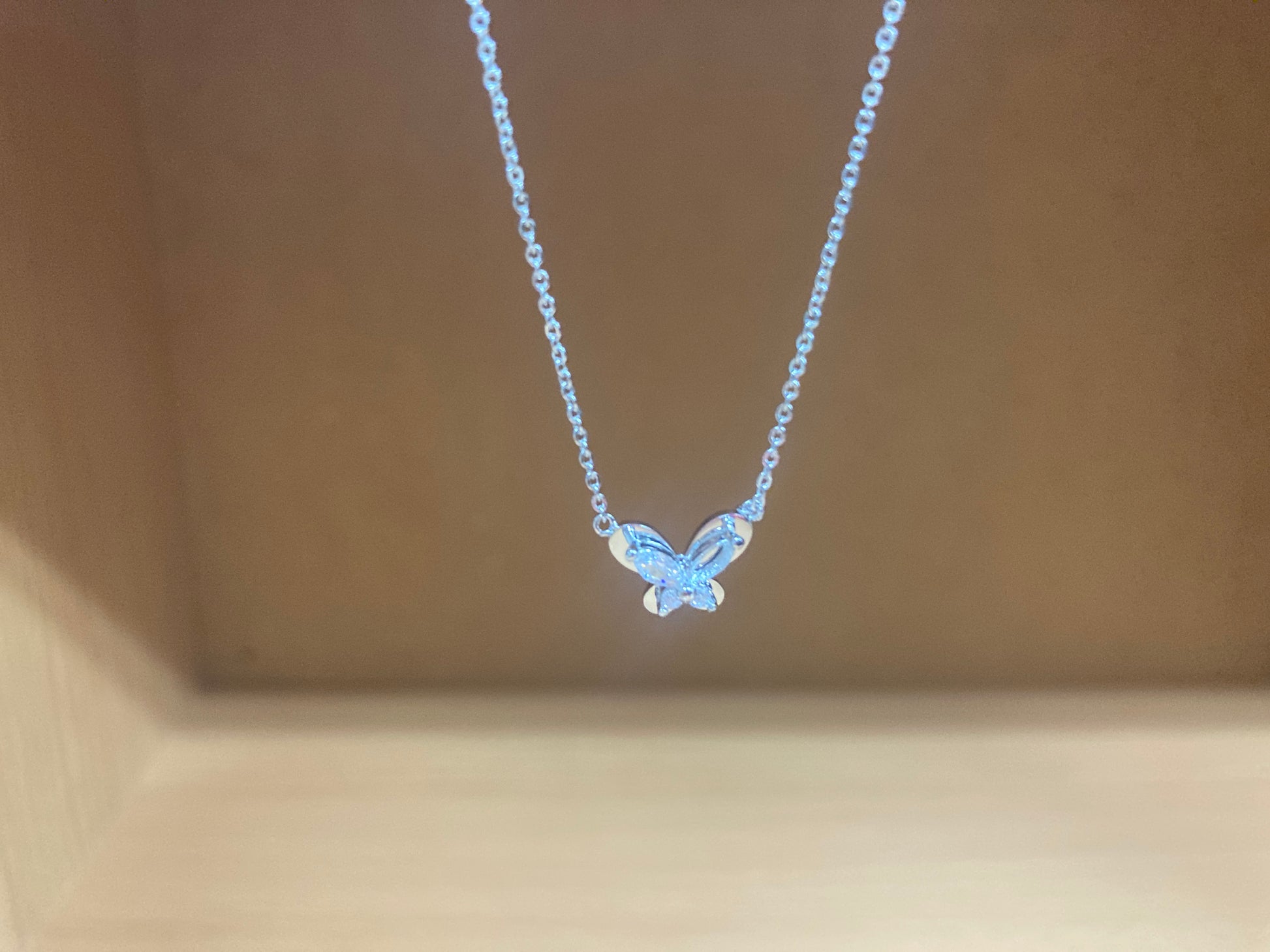 Tiny Treasures Seoul - Petite Butterfly Necklace (Silver) 6