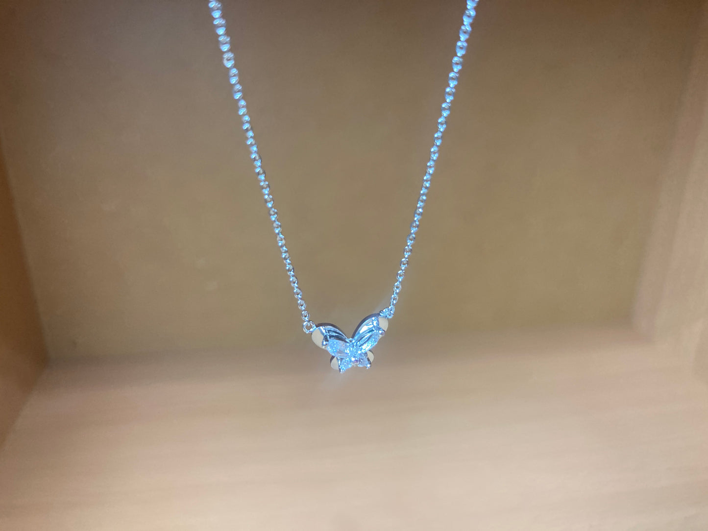Tiny Treasures Seoul - Petite Butterfly Necklace (Silver) 7