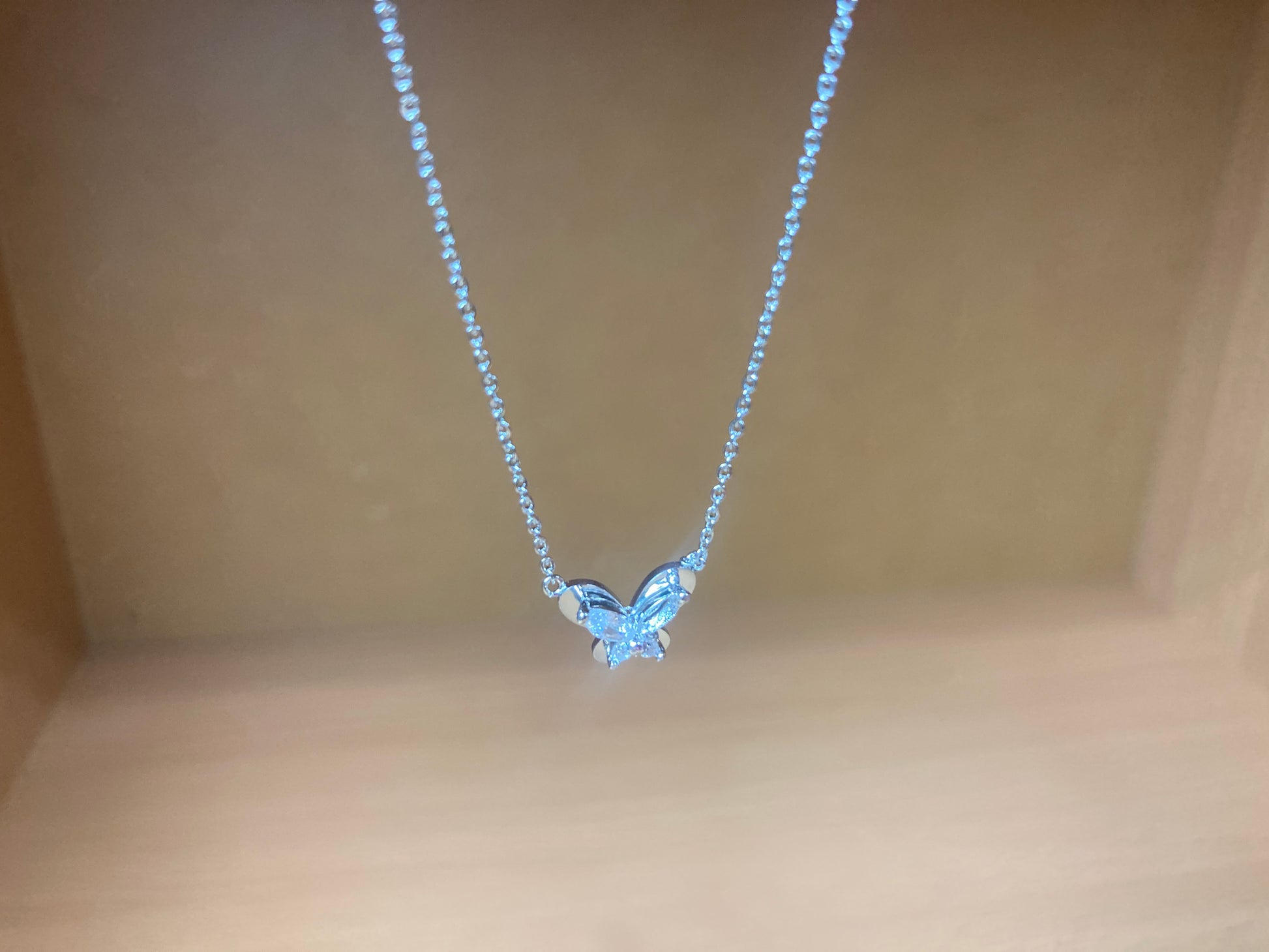 Tiny Treasures Seoul - Petite Butterfly Necklace (Silver) 7