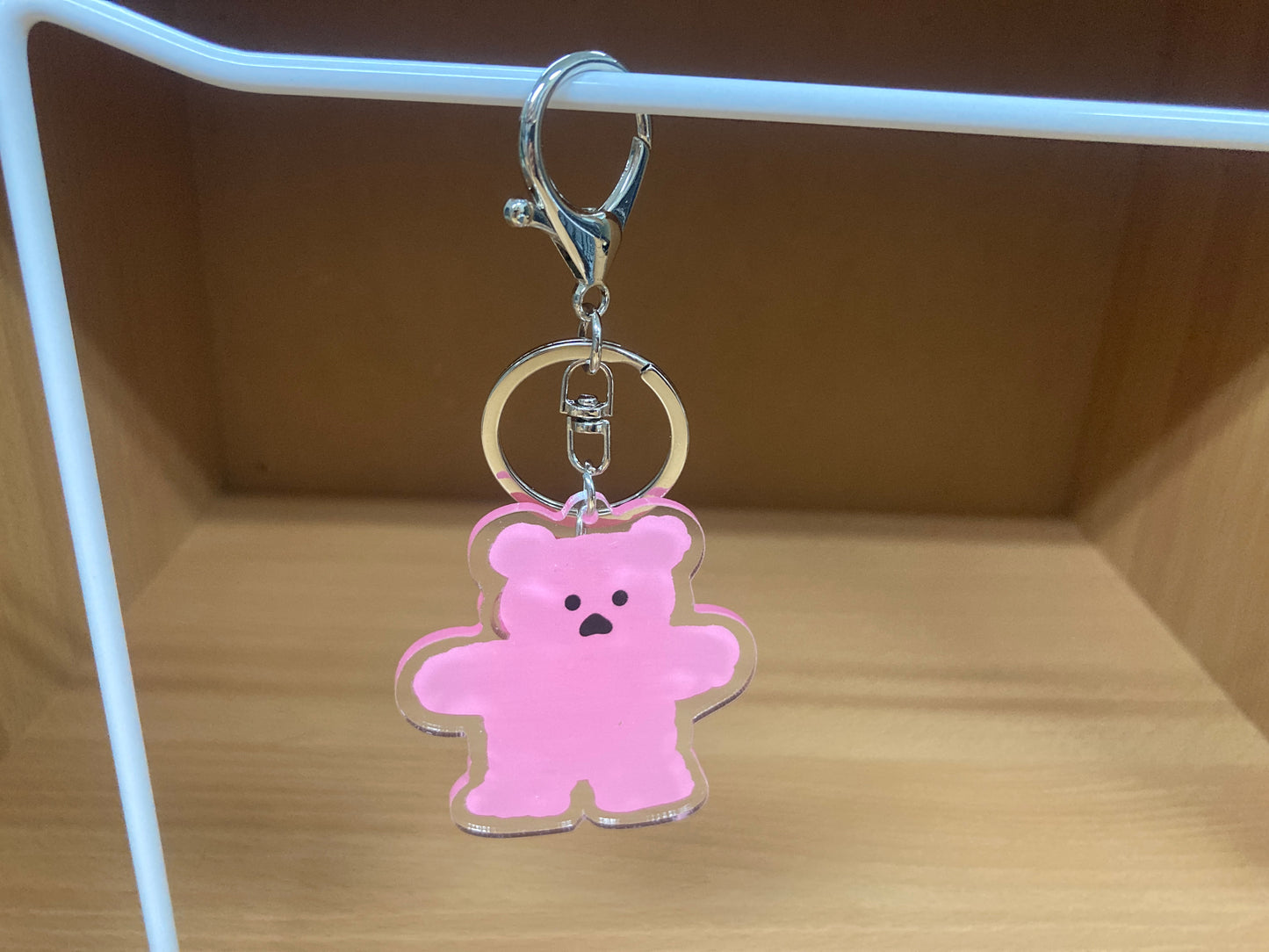 Tiny Treasures Seoul - Pink Bear Acrylic Keychain  2