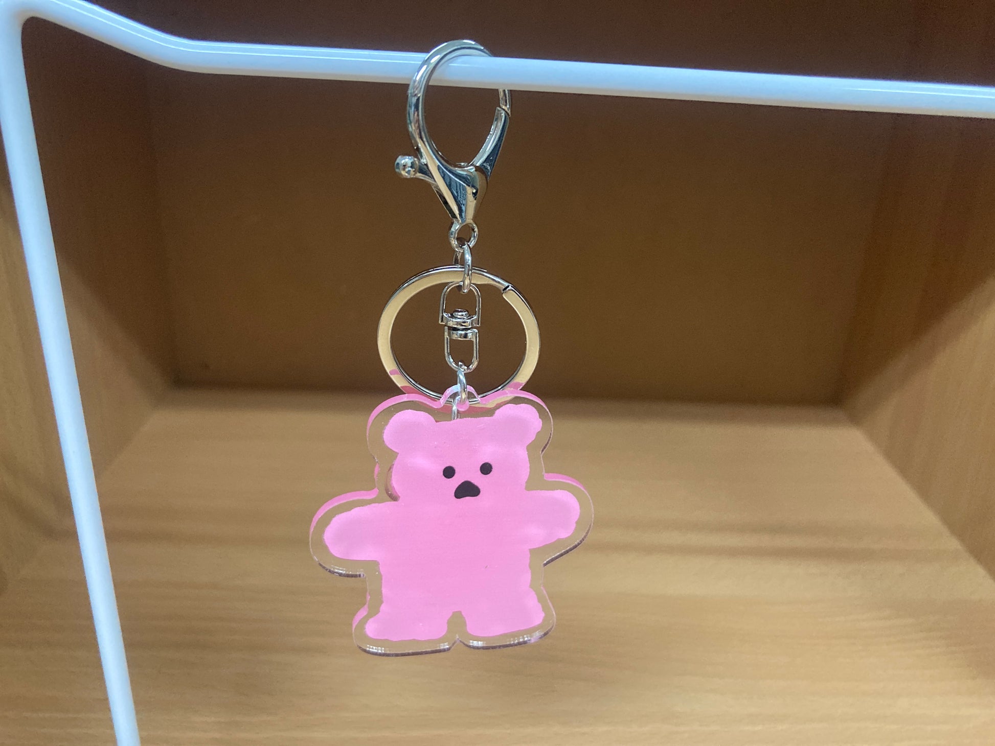 Tiny Treasures Seoul - Pink Bear Acrylic Keychain  2