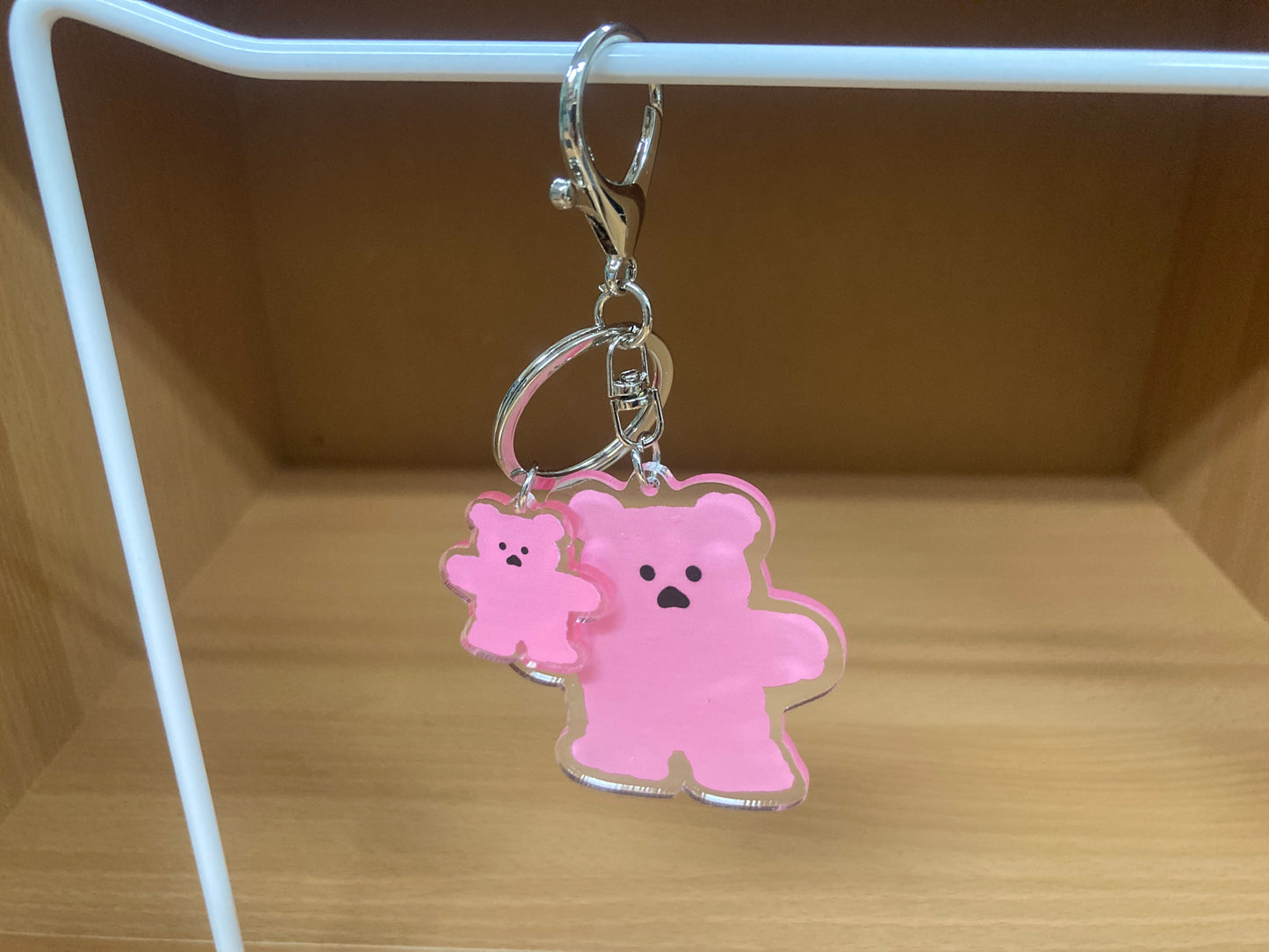 Tiny Treasures Seoul - Pink Bear Acrylic Keychain 3