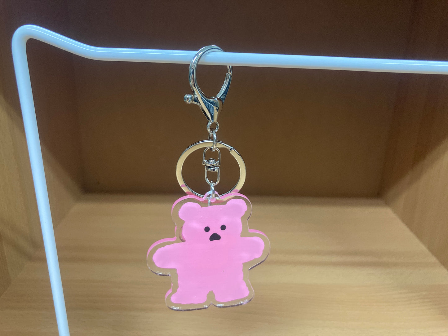 Tiny Treasures Seoul - Pink Bear Acrylic Keychain 4