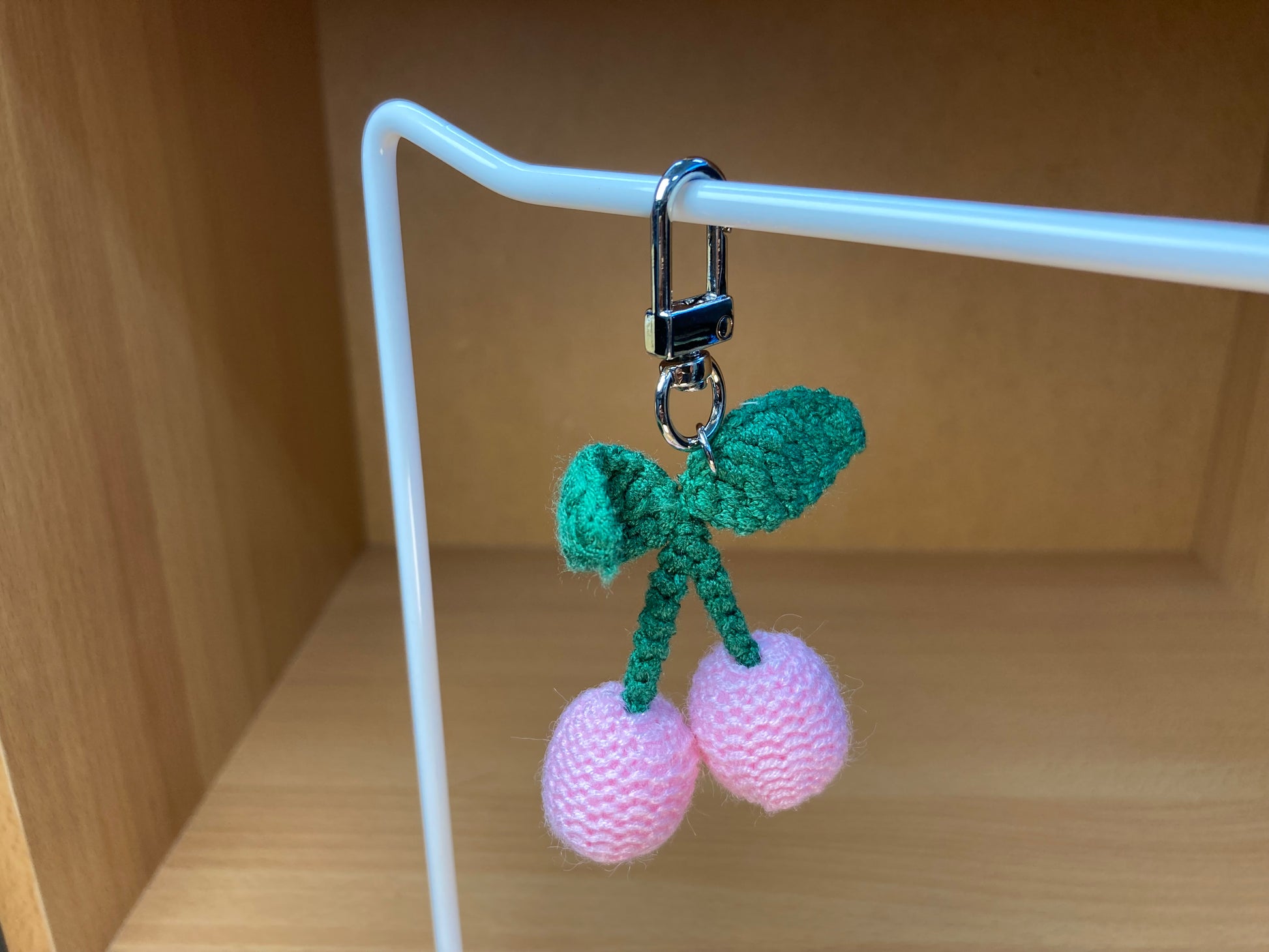 Tiny Treasures Seoul - Pink Cherry & Lucky Clover Knit Bag Charm Set