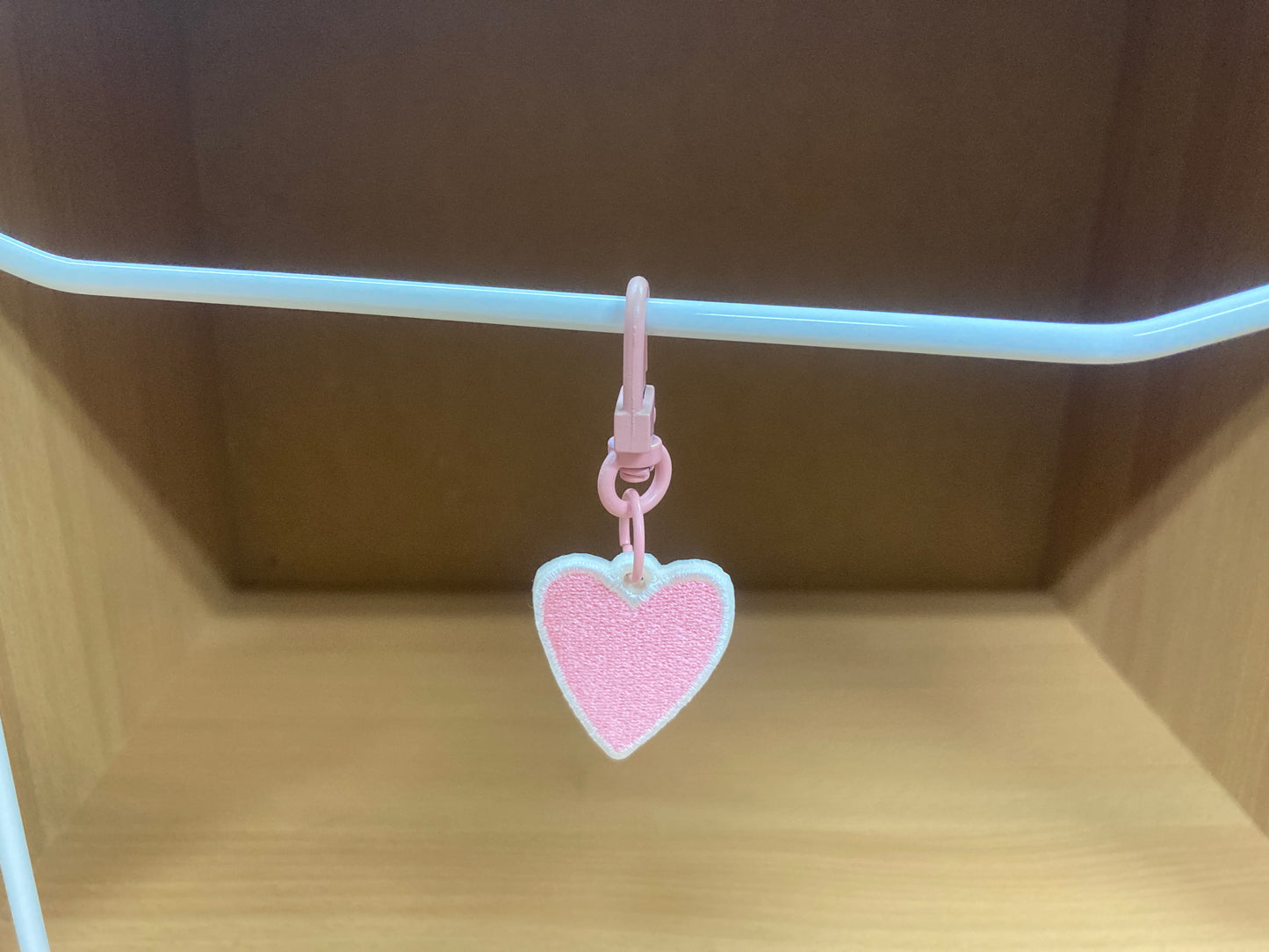 Tiny Treasures Seoul - Mini Pink Heart Embroidered Bag Charm