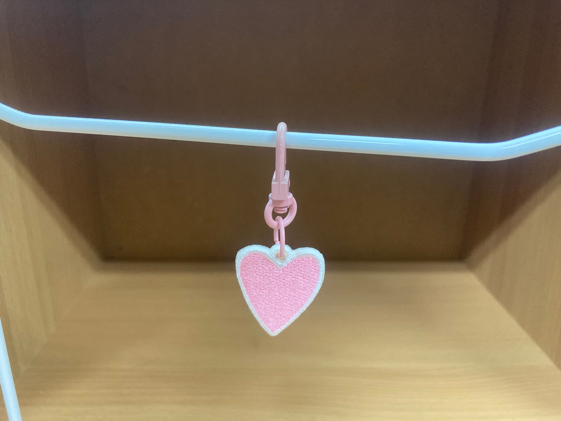 Tiny Treasures Seoul - Mini Pink Heart Embroidered Bag Charm