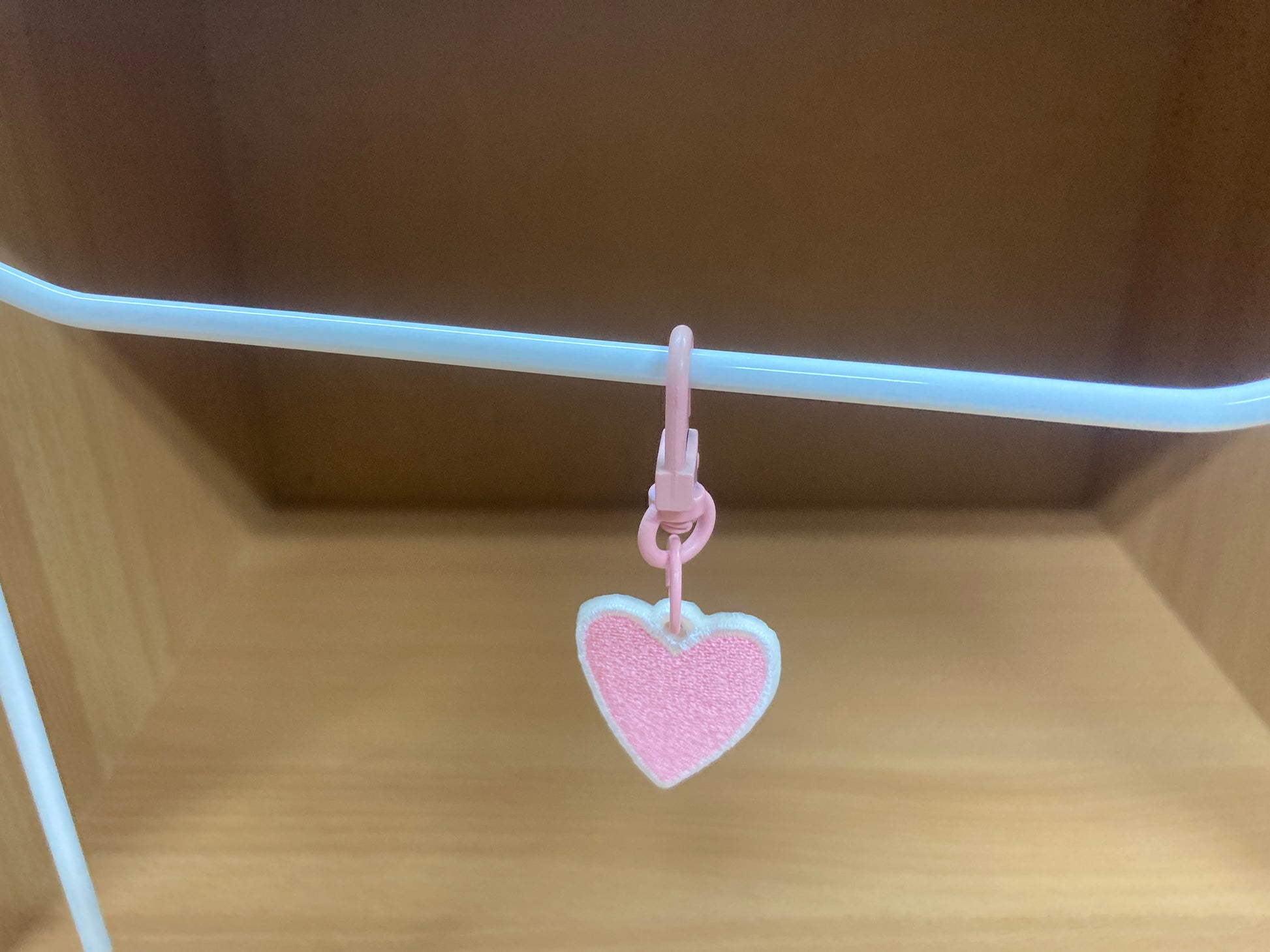Tiny Treasures Seoul - Mini Pink Heart Embroidered Bag Charm 3