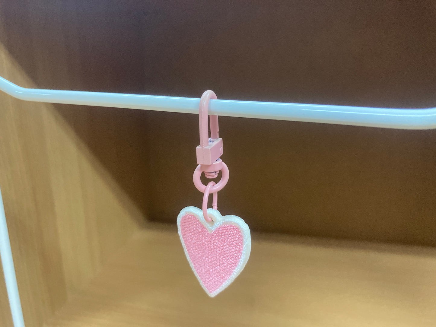 Tiny Treasures Seoul - Mini Pink Heart Embroidered Bag Charm 4