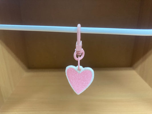 Tiny Treasures Seoul - Mini Pink Heart Embroidered Bag Charm 7