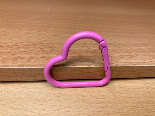 Pink Heart Shape Holder Key Ring