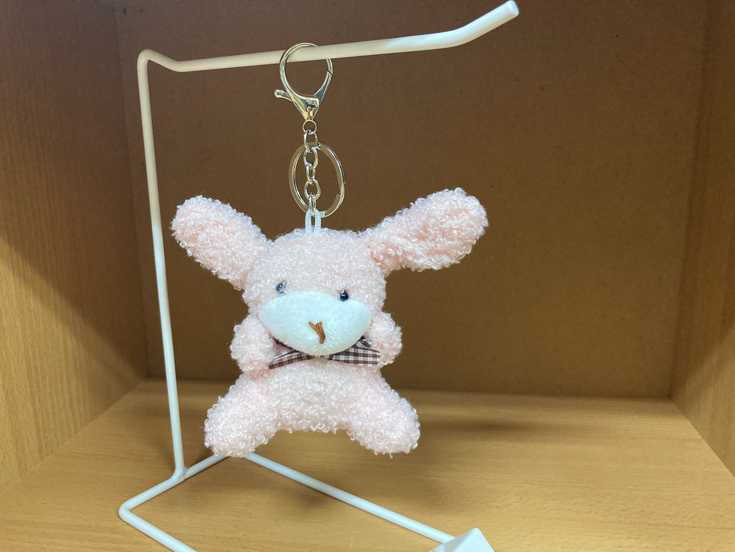 Tiny Treasures Seoul - Pink Teddy Bunny Plush Bag Charm 2