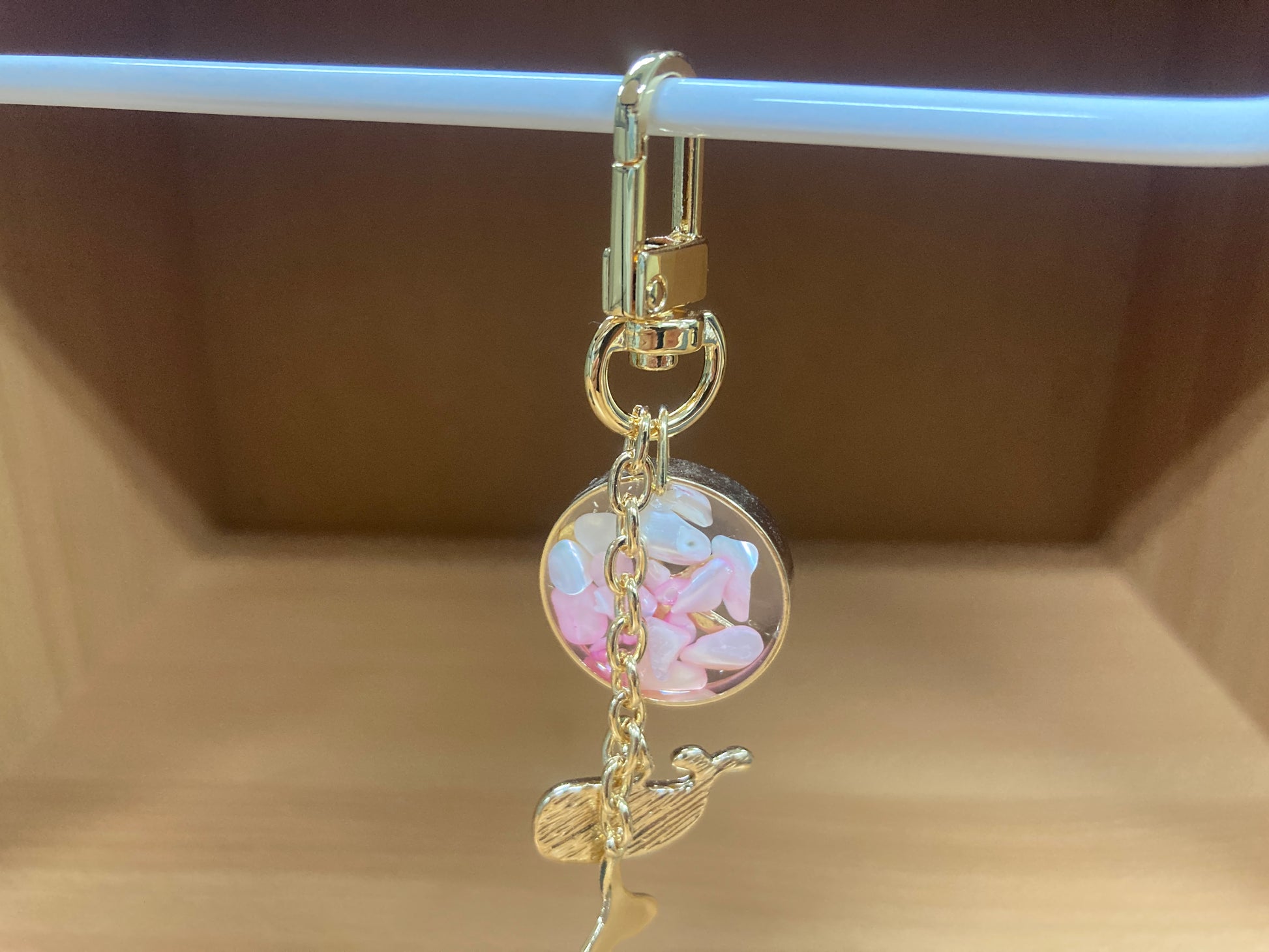 Tiny Treasures Seoul - Pink Whale Ocean Bag Charm Back Side 2