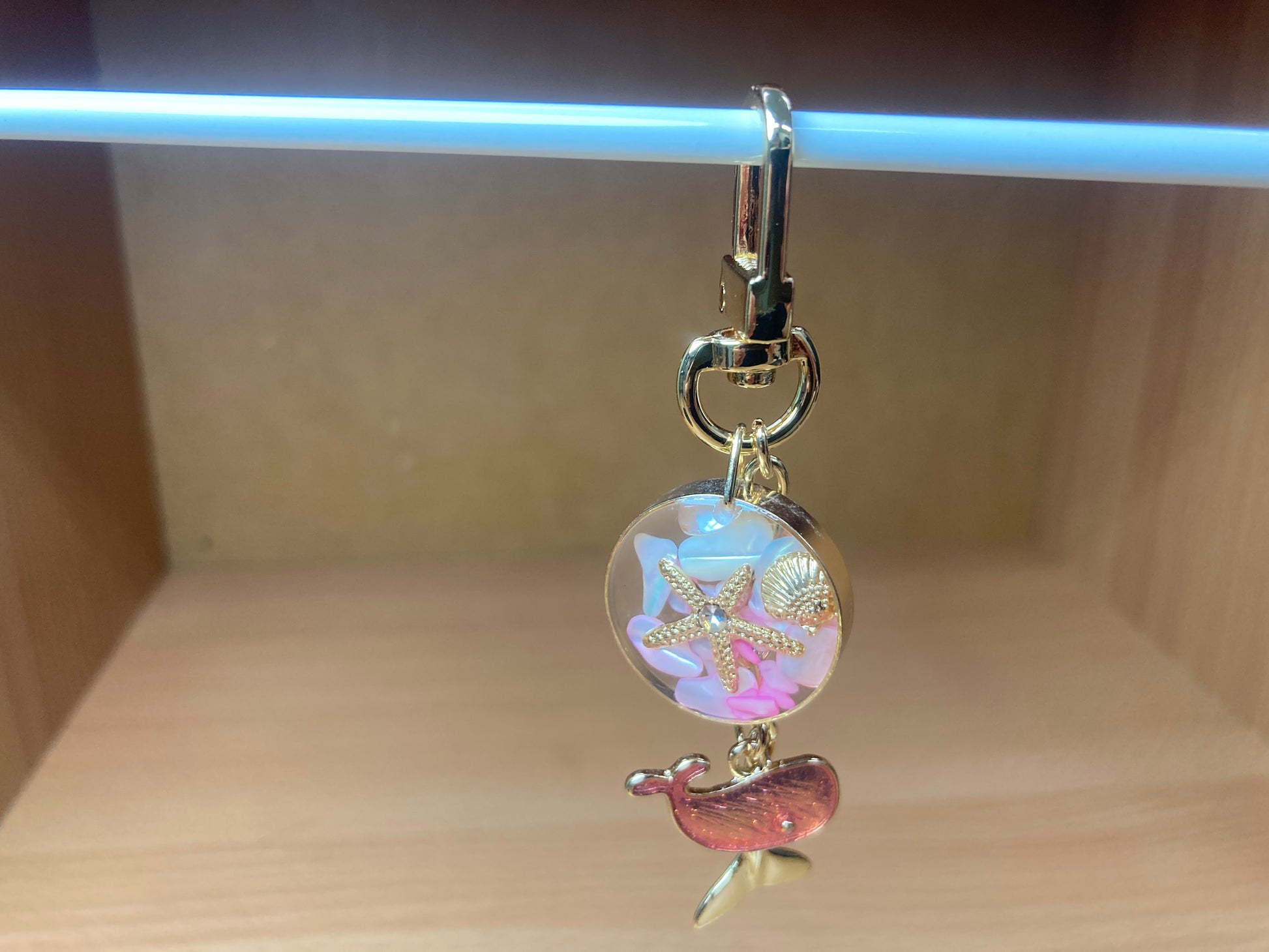 Tiny Treasures Seoul - Pink Whale Ocean Bag Charm Front Side 2