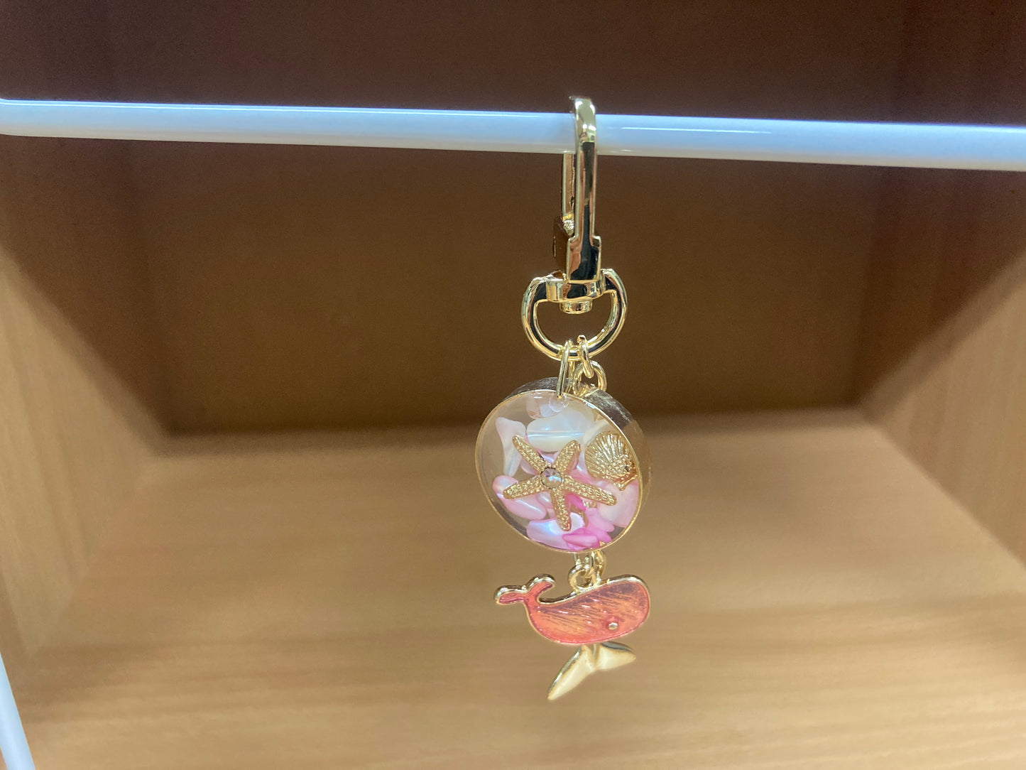 Tiny Treasures Seoul - Pink Whale Ocean Bag Charm Front Side 3