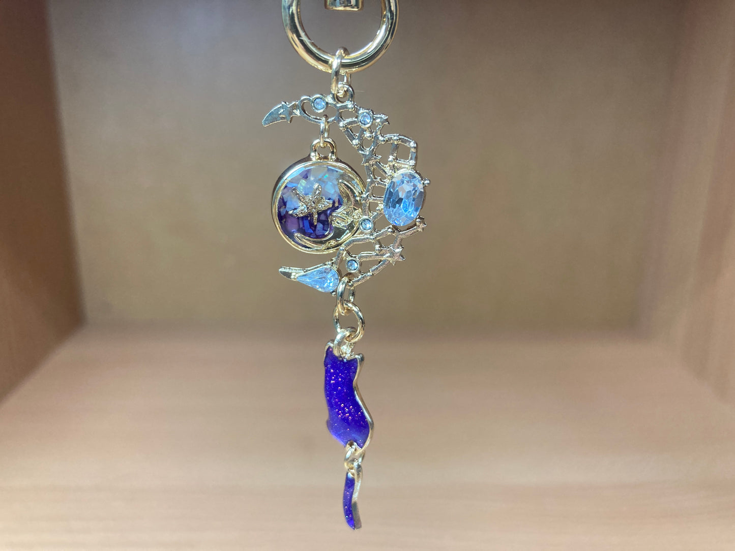 Tiny Treasures Seoul - Purple Cat Moon Bag Charm