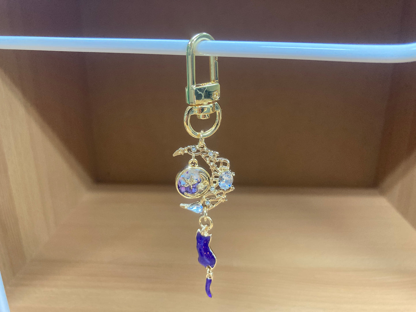 Tiny Treasures Seoul - Purple Cat Moon Bag Charm 14