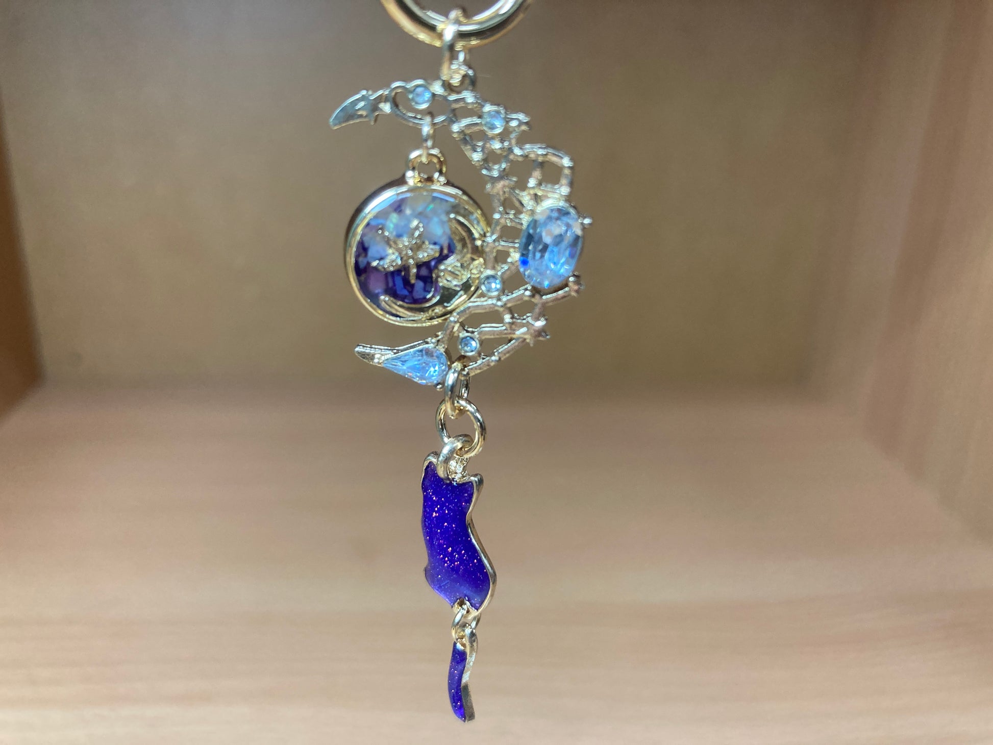 Tiny Treasures Seoul - Purple Cat Moon Bag Charm 4