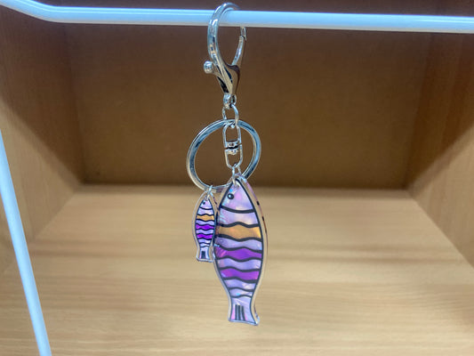 Tiny Treasures Seoul - Purple Fish Acrylic Keychain 