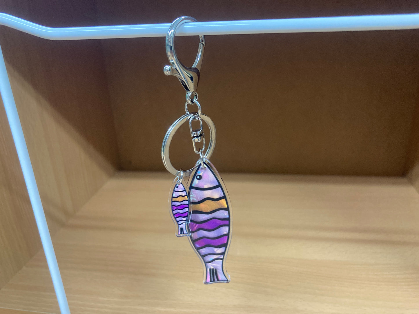 Tiny Treasures Seoul - Purple Fish Acrylic Keychain 2