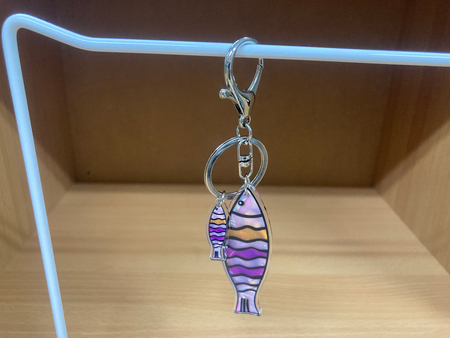 Tiny Treasures Seoul - Purple Fish Acrylic Keychain 3