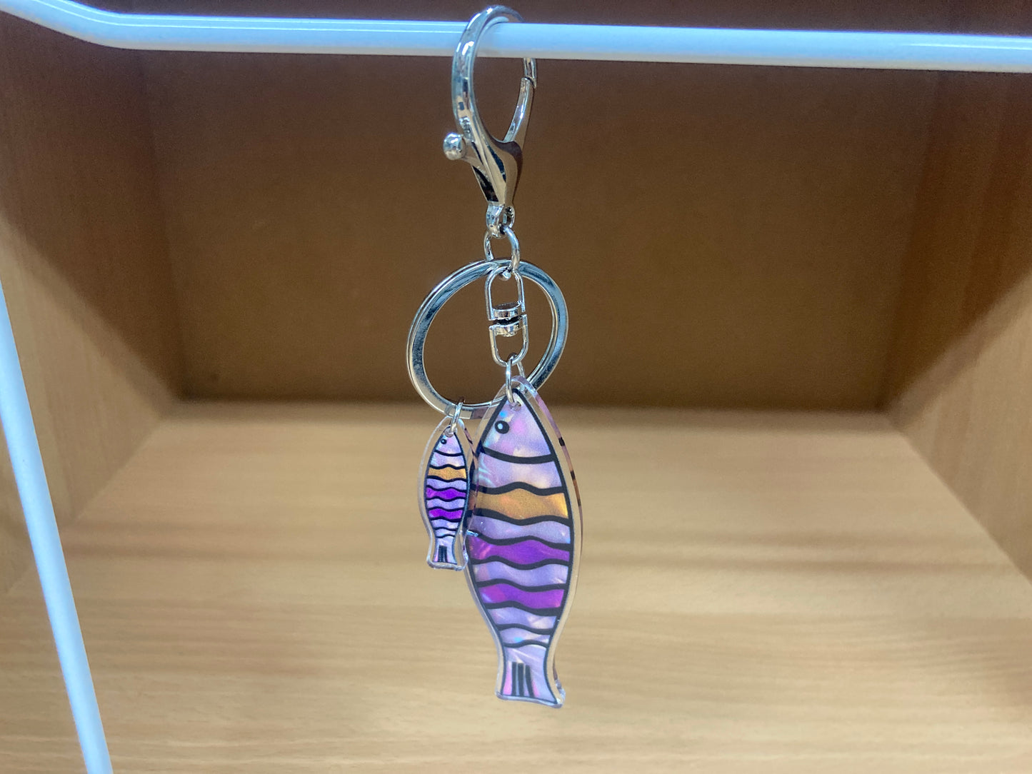 Tiny Treasures Seoul - Purple Fish Acrylic Keychain 4