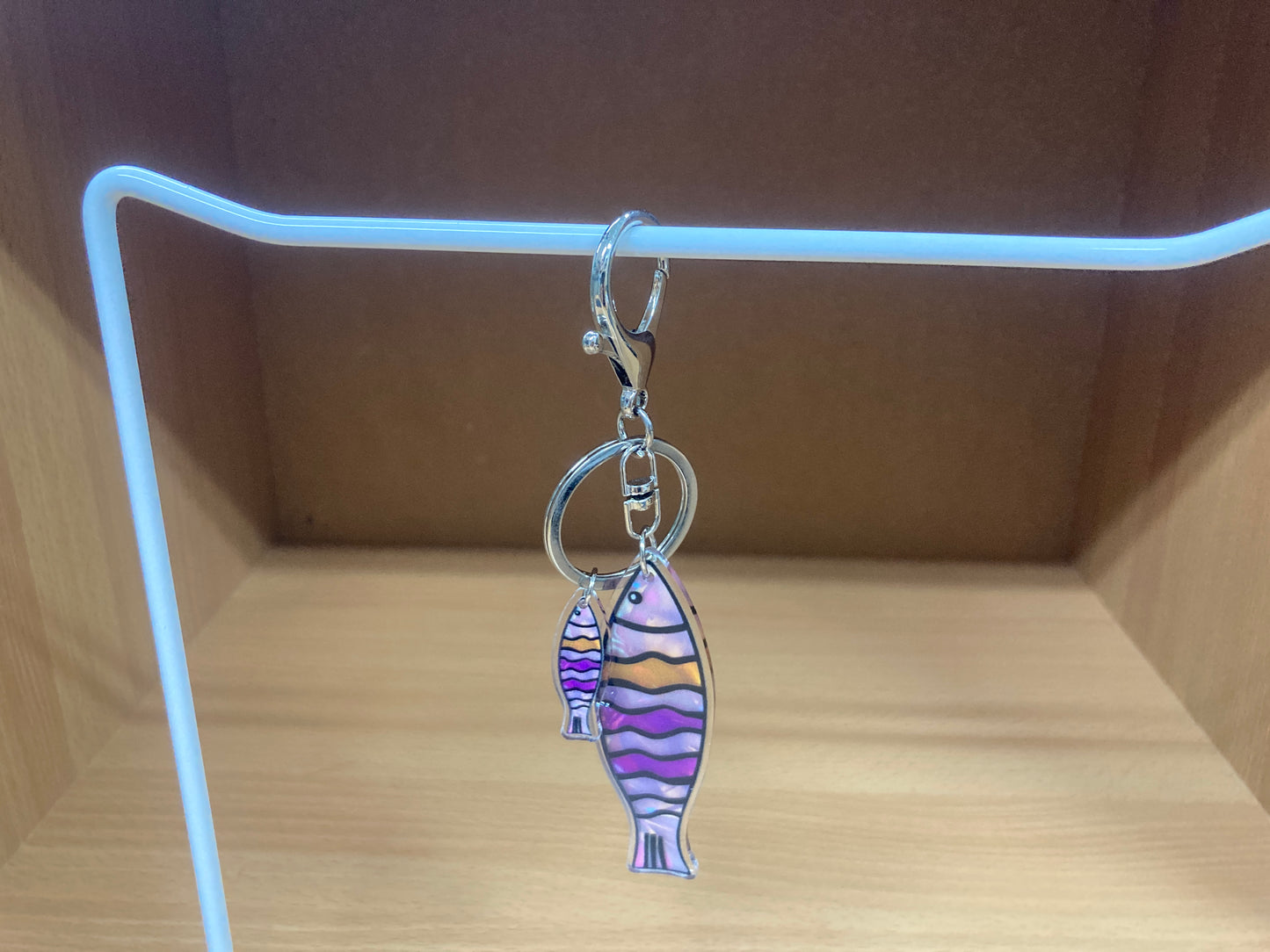 Tiny Treasures Seoul - Purple Fish Acrylic Keychain 5