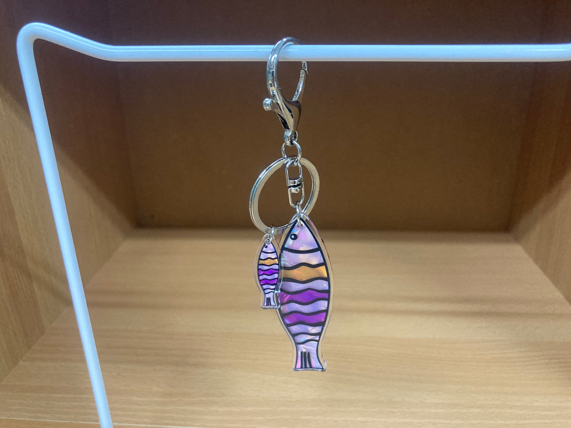 Tiny Treasures Seoul - Purple Fish Acrylic Keychain 9