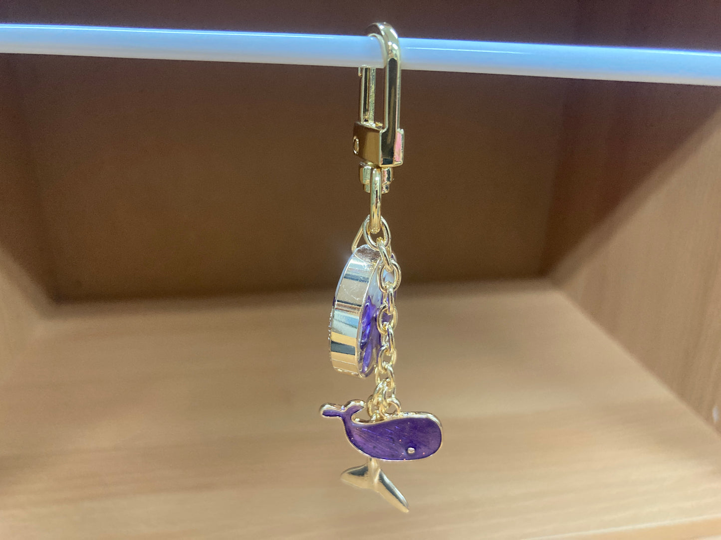 Tiny Treasures Seoul - Purple Whale Ocean Bag Charm Side View