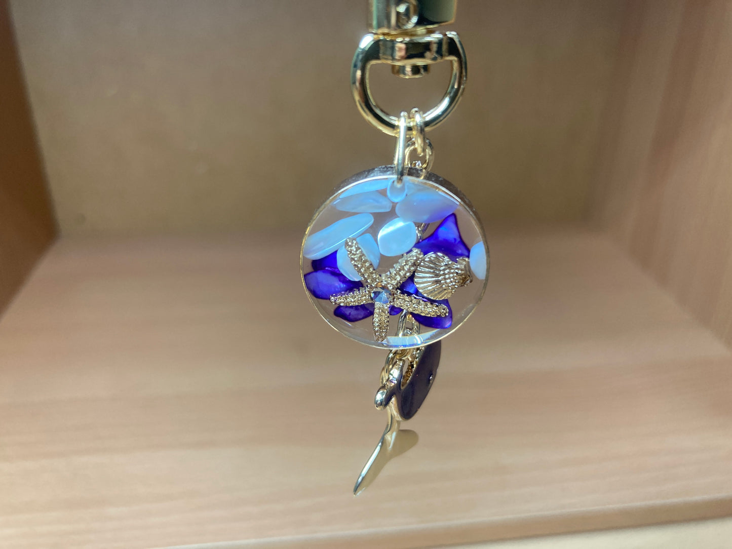 Tiny Treasures Seoul - Purple Whale Ocean Bag Charm Front View 10