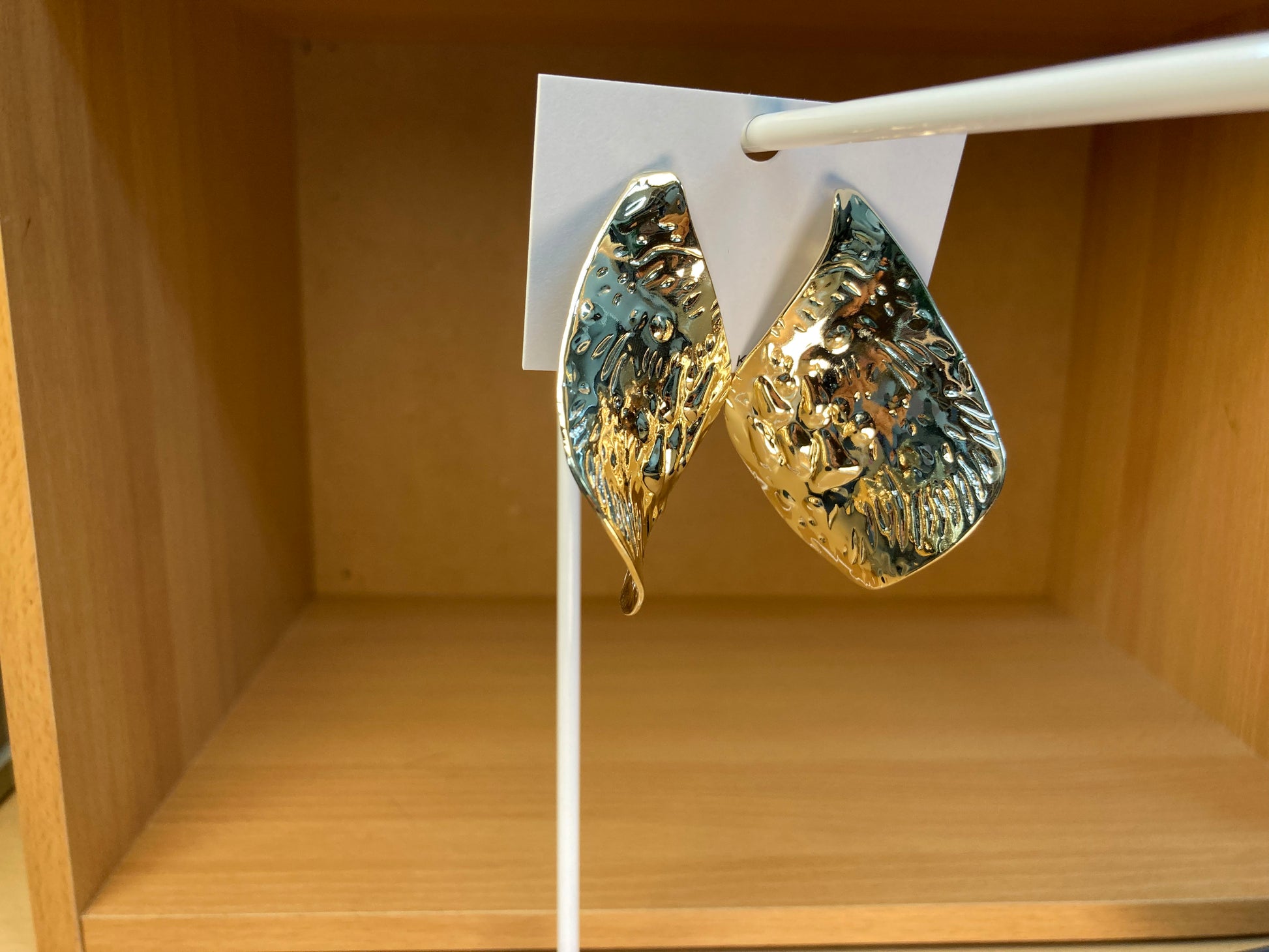 Tiny Treasures Seoul - Sculptural Hammered Gold Statement Earrings
