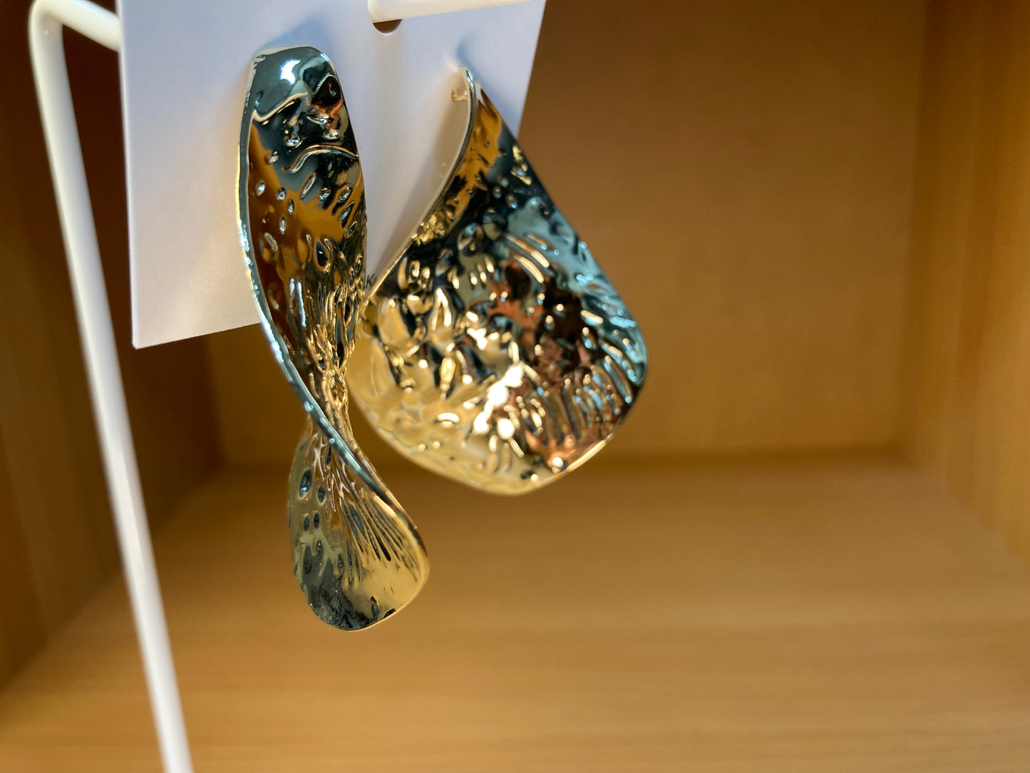 Tiny Treasures Seoul - Sculptural Hammered Gold Statement Earrings