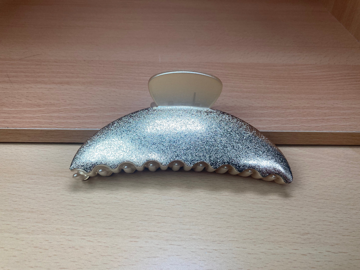 Tiny Treasures Seoul - Shimmer Gold Half Moon Hair Claw Front View 3