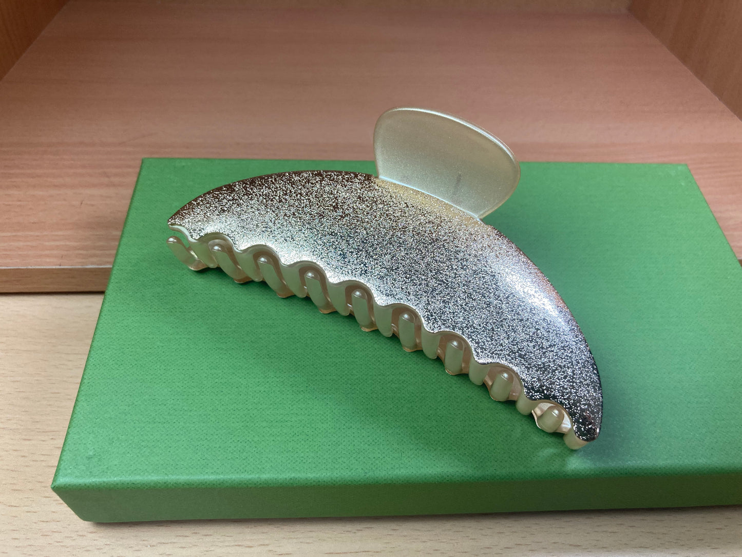 Tiny Treasures Seoul - Shimmer Gold Half Moon Hair Claw Side View 12