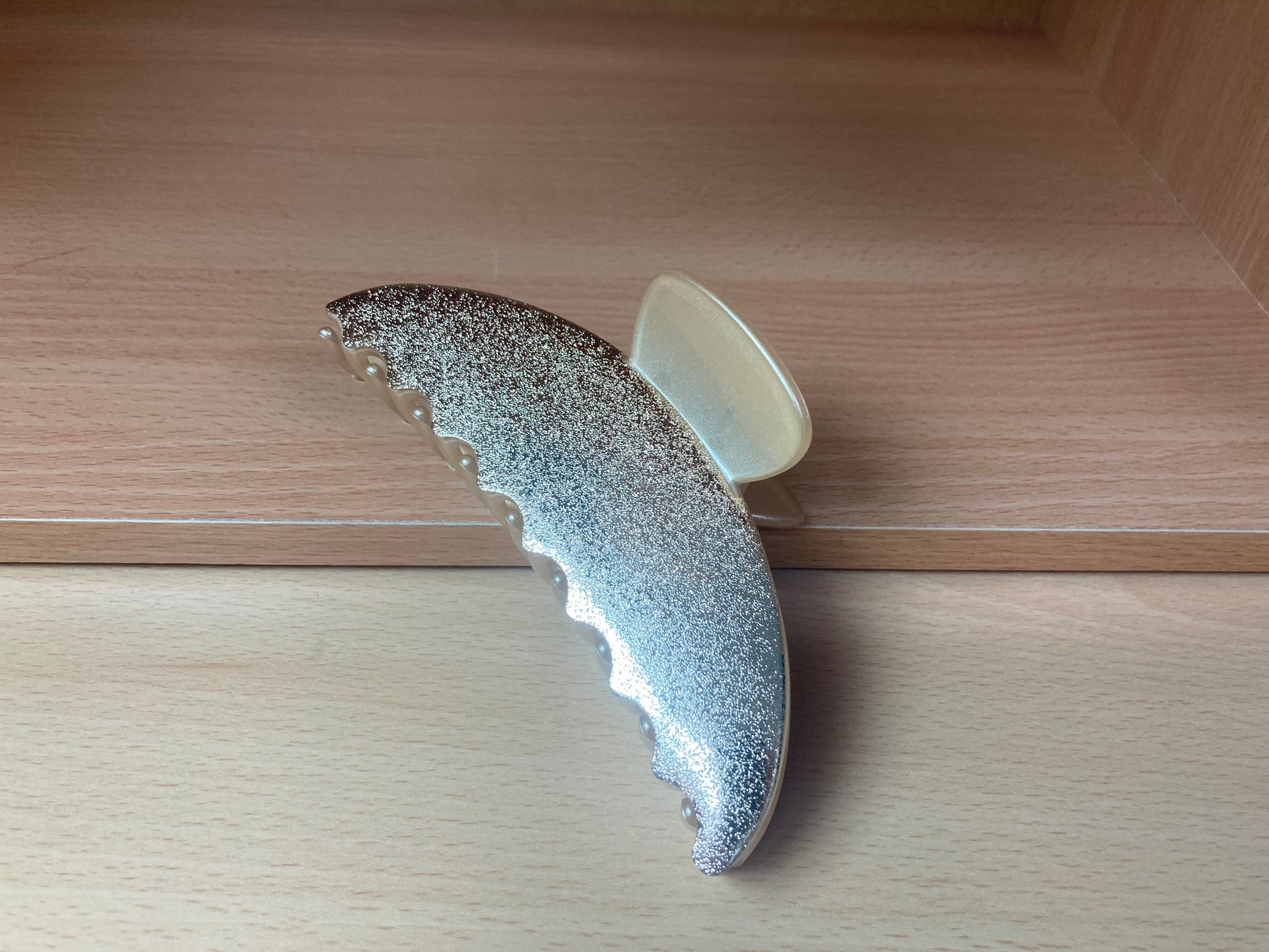 Tiny Treasures Seoul - Shimmer Gold Half Moon Hair Claw Side View 8