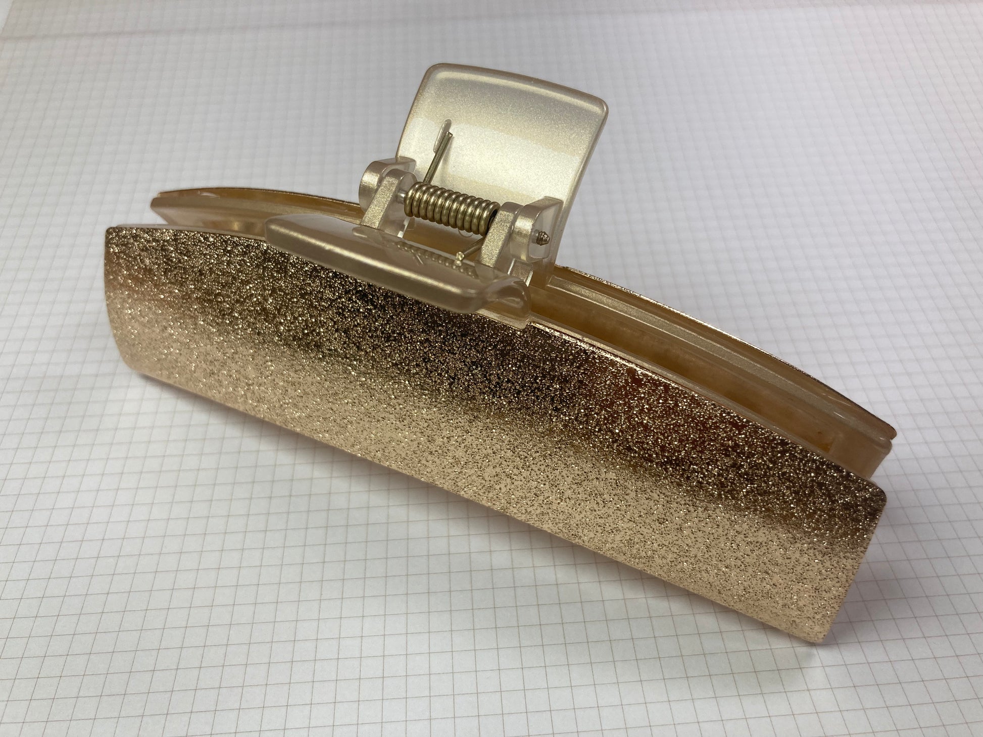 Tiny Treasures Seoul - Shimmer Gold Long Bar Hair Claw Top View 5