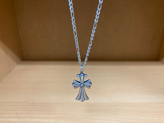 Tiny Treasures Seoul - Surgical Steel Gothic Cross Figaro Chain Necklace